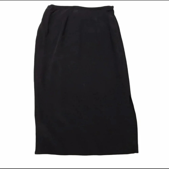 Freeport Studio LP 100% silk black long‎ skirt - Picture 1 of 4
